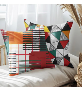 eJOYA Modern Tasarımlı 2'li Yastık İçi Ve Kırlent Kılıfı 45cm 113552
