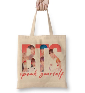 BTS Love Yourself Speak Yourself Map of the Soul Bez Çanta Uzun Saplı