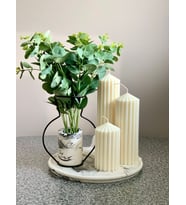 3 'lü Sütun Set Dekoratif Kokulu Doğal % 100 Soya Wax