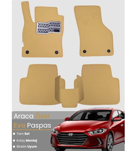 HYUNDAİ ELANTRA (2016-2020) Uyumlu EVA Paspas Tam Set–Araca Özel,Kolay Montaj,Su Geçirmez