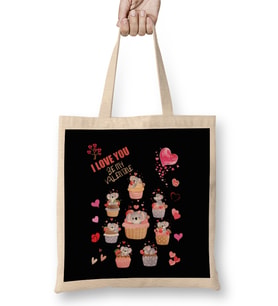 Koala Bears I Love You Valentine Valentines Day Aşk Bez Çanta Uzun Saplı