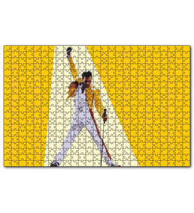 Cakapuzzle Freddie Mercury Sarı Zemin  Puzzle Yapboz MDF (Ahşap) (120 Parça)