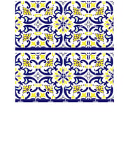 Yenilebilir Şeker Kağıt Azulejo Seramik Temalı Pasta Süsleme