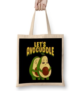 Funny Let s Avocuddle Cute Avocado Cuddling Pun Bez Çanta Uzun Saplı