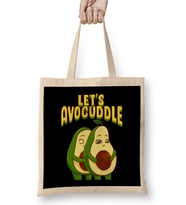 Funny Let s Avocuddle Cute Avocado Cuddling Pun Bez Çanta Uzun Saplı
