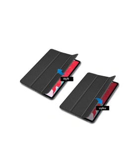 Xiaomi Mi Pad 5 Smart Cover Katlanabilir Akıllı 1-1 Tablet Kılıfı (Siyah)