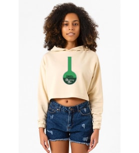 Breaking Bad Merch Bej Kadın Crop Kapşonlu