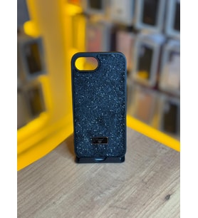 İPhone 16E Uyumlu Taş Desenli Silikon Yumuşak Kılıf (Siyah)