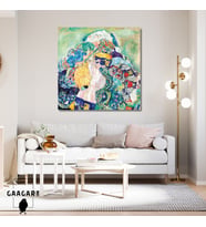 Kare Kanvas Tablo Ünlü Eserler Gustav Klimt Baby Cradle
