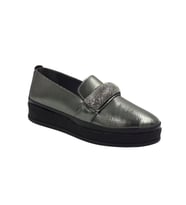 ParkModa Pm387 K307 Siyah Rolaks Taşlı Babet PLATİN