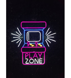 play zone gamer led neon ışıklandırma(55x45cm)