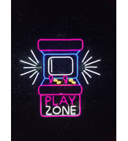 play zone gamer led neon ışıklandırma(55x45cm)