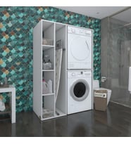 Kenzlife çamaşır-kurutma makinesi dolabı alyusha sol byz 180*120*60 banyo kapaksız arkalıksız (Karışık)