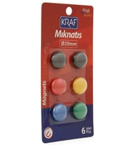Kraf Yuvarlak Renkli Mıknatıs 20Mm 6Lı