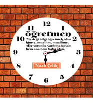 Öğretmen İsimli Saat Kişiye Özel