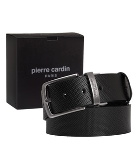 Pierre Cardin Çift Yönlü Deri Erkek Kemer (En 4 cm) PC4099 (Siyah)