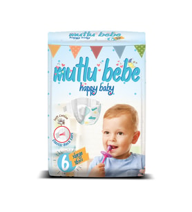 Mutlu Bebe Bebek Bezi 6 Numara - Xlarge 16 Adet