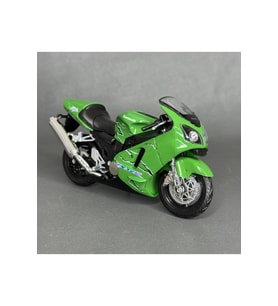 Ninja ZX-12R 2001 1:18 Diecast Motosiklet Modeli - Yeşil