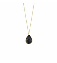 14 Ayar Altın Damla Kolye Onix (Çok Renkli)