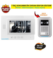 7 İNÇ DOKUNMATİK GRÖRÜNTÜLÜ DİAFON (RENKLİ-SESLİ KONUŞMA-KAPIYI AÇMA)