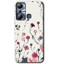 İnfinix Hot 20i Kılıf HD Desen Baskılı Kılıf - Mat Çiçek
