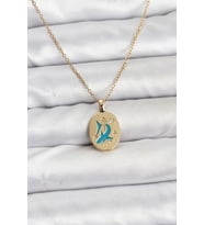 316L Çelik Zincir Gold Renk Shark Figür Kadın Kolye 5886 - HPSBYI5641-9492