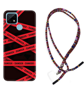 Realme C11 C21 C21Y C25Y C11 2021 Kılıf Boyun Asklı Rasta Silikon Danger 1372