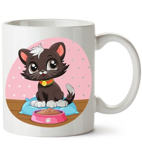 Kedi Baskılı Porselen Kupa Bardak