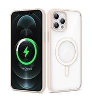 Apple iPhone 12 Pro Max Uyumlu Kılıf M-safe Wireless Şarj Özellikli Silikon Zore Ege Kapak (Pembe)