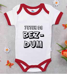 BK Kids Bezdum Tasarımlı Kırmızı Bebek Body Zıbın-3