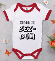 BK Kids Bezdum Tasarımlı Kırmızı Bebek Body Zıbın-3
