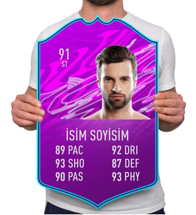 Tasarım Kişiye Özel Büyük Boy Ahşap Fut Kart