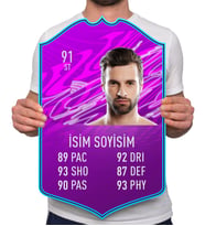 Tasarım Kişiye Özel Büyük Boy Ahşap Fut Kart