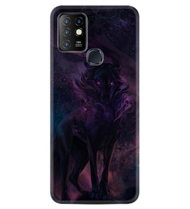 INFINIX Hot 8 9 10 11S Hot 10 Play 10T Kılıf Desemli Silikon Black Purple Wolf 1791
