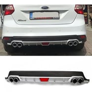 Ford Focus 3 Hatchback Gri Difüzör Difizör Yuvarlak Egzoz Görünüm Kulaklı Tip 2012 - 2017