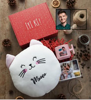 Kişiye Özel Şoföre Hediye Hediye Kutusu - Kişiye Özel T Pastel Kupa, Peluş Yastık, Fotoğraf 1 Adet Doğum Günü Hediyesi