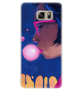 Samsung S7 Edge S20 Fe Plus Ultra S21 S22 Kılıf Desenli Silikon Sakız ve Kız 1767