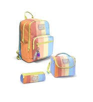 Coral High Renkli Çizgili 3'lü Okul Çanta Seti SET0123680 - Kız (Çok Renkli)