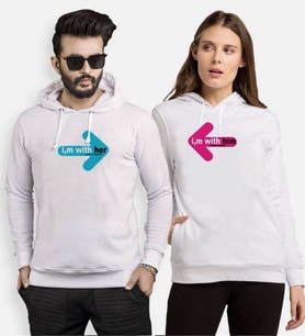 Tshirthane I,M With Tohether Sevgili Kombinleri Kapüşonlu Kombini (Tek Ürün Fiyatıdır.)