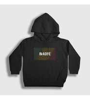 Presmono Unisex Çocuk Siyah Imagine Beatles John Lennon Kapüşonlu Sweatshirt 34861tt