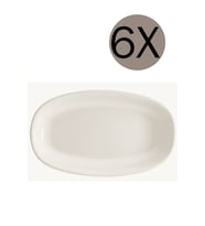 Şık Oval Kayık Tabak Seti 15x8.5 cm, 6'lı Paket, Zarif Sunumlar İçin