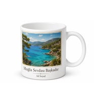 Muğla Memleket Hatırası Fotoğraflı Kupa Bardak Hediye Anı Bardağı