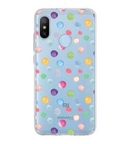 PrintiFy Xiaomi Mi A2 ile Uyumlu 1mm Slim Fit Water Color 6 Baskılı Şeffaf  Kılıf