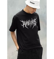 Özel Dizayn Punisher Yazılı Unisex Oversize Tişört (Siyah)