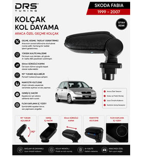 Skoda Fabia 1999 - 2007 Kolçak Kol Dayama Siyah