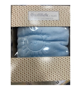 Bebe Embos Battaniye 100x120 Mavi