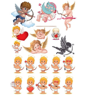 Eros Sticker Set-1 17 Parça Telefon, Tablet, Defter, Laptop Sticker