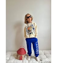 Cg Kids Labubu Süper Kalite Erkek Çocuk 2 Iplik Pamuklu Kumaş Alt Üst Takım (Krem)