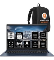 Asus Vivobook 15 Core 7 150U Notebook 16GB RAM 256GB SSD 15.6" FHD Win11 Pro + Per4 Çanta X1504VABQ5456P346