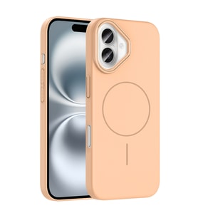 Apple iPhone 16 Uyumlu Kılıf M-safe Şarj Özellikli Zore Ruby Sert Kapak (Gümüş)